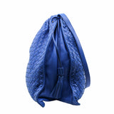 thumbnail Drawstring Tassel Tote Intrecciato Nappa leather blue - L'UXE LINK