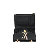 thumbnail Victorine Wallet in leather black ghw - L'UXE LINK