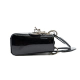 thumbnail Mini Lady Dior Handbag Patent Leather Black PHW With Strap 2015 - L'UXE LINK