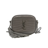thumbnail blogger bag in grey crocodile embossed phw