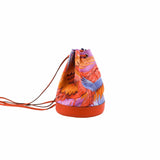 thumbnail clutch nano orange multicolor satin leather - L'UXE LINK