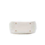 thumbnail CC Drawstring In White Calfskin Quilted Bucket Bag GHW Seri 27 - L'UXE LINK