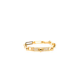 thumbnail kelly chain bracelet 18k yg half diamonds size sh - L'UXE LINK