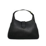 thumbnail Medium Aphrodite Black Calfskin Shoulder Bag - L'UXE LINK