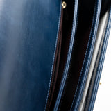 thumbnail timeless flap bag in calfskin navy ruthenium hw seri 26 - L'UXE LINK