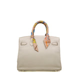 thumbnail Birkin 30 In Togo 8L Beton PHW Stamp A With Twilly - L'UXE LINK
