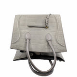 thumbnail Luggage Bag medium Crocodile Embossed Phantom grey ghw - L'UXE LINK