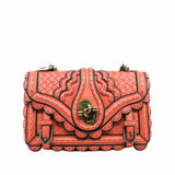 thumbnail French Calfskin Intrecciato Wingtip City Knot Bag Hibiscus Black - L'UXE LINK
