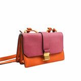 thumbnail Madras Bandoliera Bag Fuoco Cielo Goatskin Leather orange mix rose GHW - L'UXE LINK