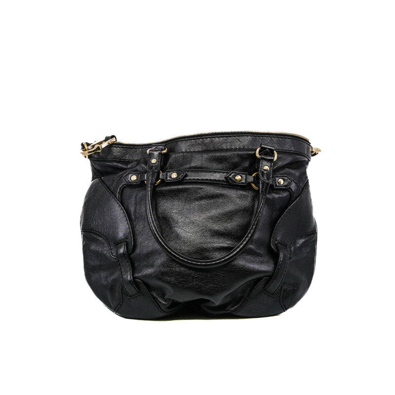 tote in leather black