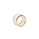 thumbnail B.Zero1 Four-Band 18K Rose Gold White Ceramic Ring Size 51 - L'UXE LINK