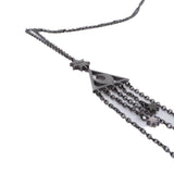 thumbnail Extra Long Pewter Celestial Astrology Lariat Necklace - L'UXE LINK