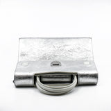 thumbnail Medium Diorever In Metallic Silver Calfskin Flap Bag PHW With Strap - L'UXE LINK