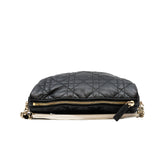 thumbnail Medium Black Lambskin Cannage Dior Vibe Hobo Bag GHW - L'UXE LINK