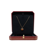 thumbnail Small Amulette De Cartier Necklace In Yellow Gold/Diamond/Carnelian - L'UXE LINK