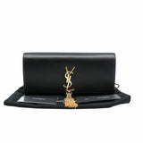 thumbnail clutch leather black ghw - L'UXE LINK