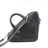 thumbnail Small Triangle Duffel In Black Calfskin Leather Handbag PHW - L'UXE LINK
