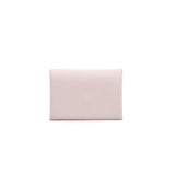 thumbnail Calvi Duo Card Wallet 09 Mauve Pale Epsom B Stamp - L'UXE LINK