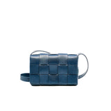 thumbnail Classic Cassette In Blue Intreccio Leather Cross Body Bag PHW - L'UXE LINK