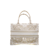 thumbnail White Butterfly Medium Dior Book Tote - L'UXE LINK