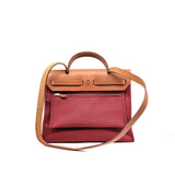 thumbnail Herbag 31 Plum Red In Canvas/Leather PHW Stamp R - L'UXE LINK