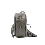 thumbnail blogger bag in grey crocodile embossed phw