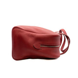 thumbnail Victoria 35 Buckle Bag Clemence Leather Red PHW Q Stamp - L'UXE LINK