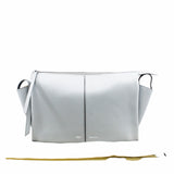 thumbnail TRI-FOLD Clutch on Chain Supple Natural Calfskin leather Cloud blue phw - L'UXE LINK