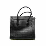 thumbnail Medium Phantom Luggage In Black Croc Embossed Leather Tote Bag GHW - L'UXE LINK