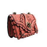 thumbnail French Calfskin Intrecciato Wingtip City Knot Bag Hibiscus Black - L'UXE LINK