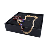 thumbnail Acrylic Jelly Candy Color CC Logo Ember Color Necklace - L'UXE LINK
