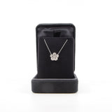 thumbnail flower pandent pt950 necklace diamonds - L'UXE LINK