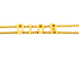 thumbnail Gold Metal Chain Logo Choker Chain Necklace - L'UXE LINK