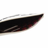 thumbnail clutch white patent with black flower - L'UXE LINK