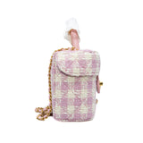 thumbnail vanity box with top handle in twist pink/white ghw #X4H0 - L'UXE LINK