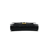 thumbnail XS Crush Black Crocodile Embossed Calfskin Chain Bag GHW - L'UXE LINK