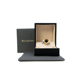 thumbnail Stainless Steel 18K Yellow Gold Onyx Tubogas Ring Size 50 - L'UXE LINK