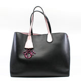 thumbnail Large Dior Addict In Black/Pink Leather Shopper Tote Bag Pink/SHW - L'UXE LINK