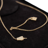 thumbnail Medium Kelly Clochette Long Necklace In Rose Gold - L'UXE LINK