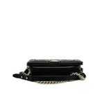 thumbnail Medium Leboy Iridescent/Black Lambskin/PVC Chevron Flap Bag PHW Seri 24 - L'UXE LINK