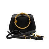 thumbnail Small Nile Black Calfskin Leather Bracelet Bag GHW - L'UXE LINK