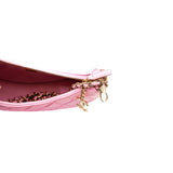 thumbnail Small Pink Matelasse Coco Mark Chain Lambskin Quilted Hobo Bag GHW Seri ENKUXXXX - L'UXE LINK