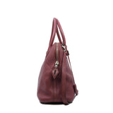 thumbnail Medium Bolide Togo Leather Handbag Dark Purple PHW O Stamp - L'UXE LINK