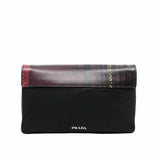 thumbnail flap tote bag fabric mix color phw - L'UXE LINK