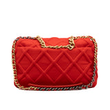 thumbnail Maxi 19 Jersey Red Lambskin Quilted Flap Bag Multi Hardware Seri 29 - L'UXE LINK