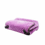 thumbnail tote in pink velvet brushed silver - L'UXE LINK