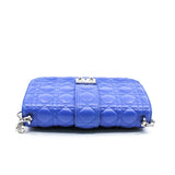 thumbnail Medium Miss Dior In Purple Blue Lambskin Flap Bag PHW - L'UXE LINK