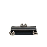 thumbnail Dionysus Mini Black Calfskin Crystal Buckle Bag Ruthenium - L'UXE LINK