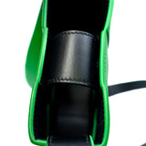 thumbnail Phone Pouch In Green/Black Intrecciato Leather With Strap PHW - L'UXE LINK