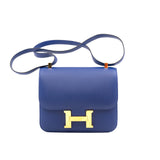 thumbnail Constance 24 In Epsom Leather 7T Bleu Electrique GHW A Stamp - L'UXE LINK